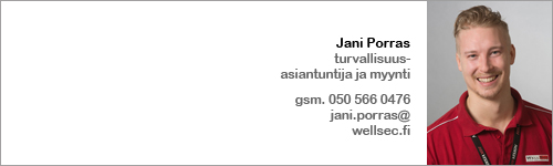 Jani Porras Wellsec Oy puhelin 010 8373 600